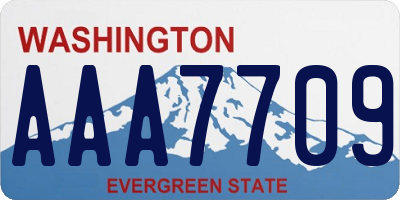 WA license plate AAA7709
