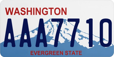 WA license plate AAA7710