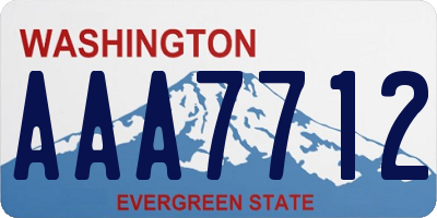 WA license plate AAA7712