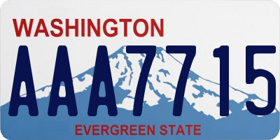 WA license plate AAA7715