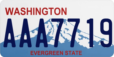 WA license plate AAA7719