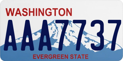 WA license plate AAA7737