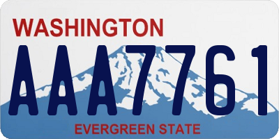 WA license plate AAA7761