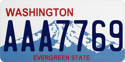 WA license plate AAA7769