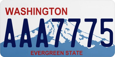 WA license plate AAA7775