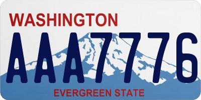 WA license plate AAA7776