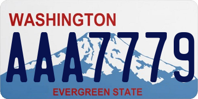 WA license plate AAA7779