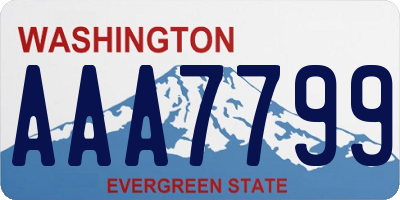 WA license plate AAA7799