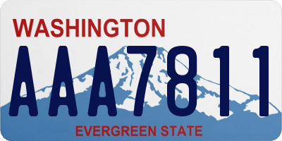 WA license plate AAA7811