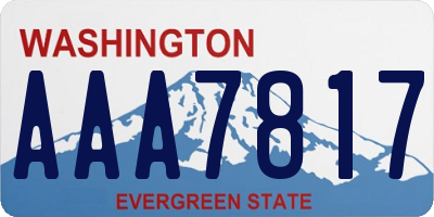 WA license plate AAA7817