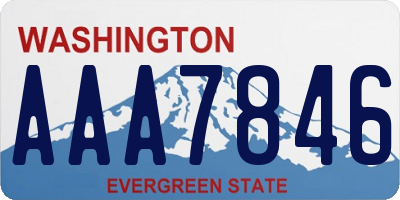 WA license plate AAA7846