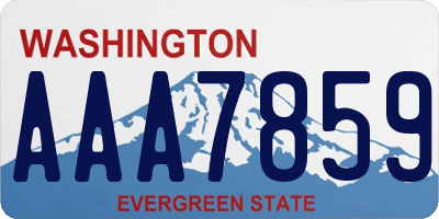 WA license plate AAA7859