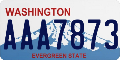 WA license plate AAA7873