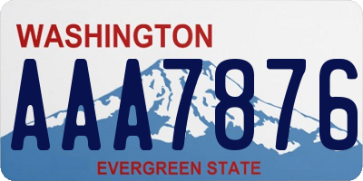WA license plate AAA7876