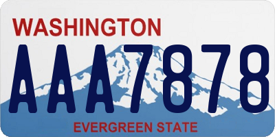 WA license plate AAA7878