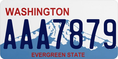 WA license plate AAA7879