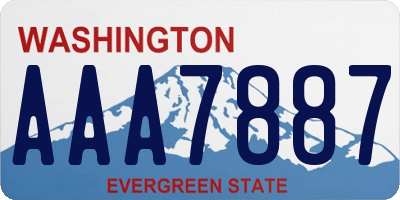 WA license plate AAA7887