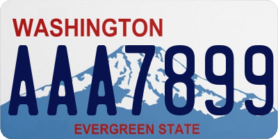 WA license plate AAA7899