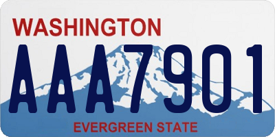 WA license plate AAA7901