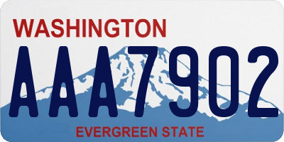 WA license plate AAA7902