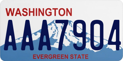 WA license plate AAA7904