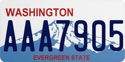 WA license plate AAA7905