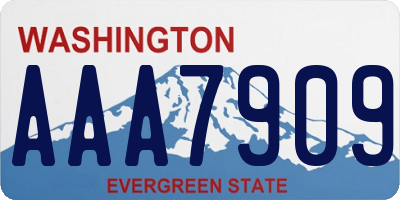 WA license plate AAA7909