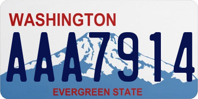 WA license plate AAA7914