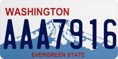 WA license plate AAA7916