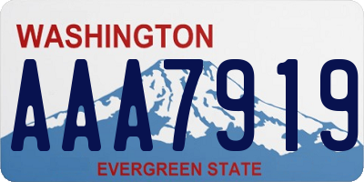 WA license plate AAA7919