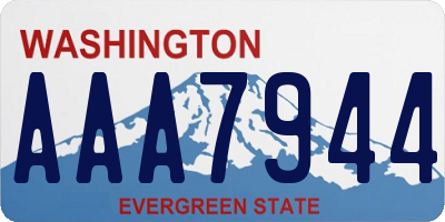 WA license plate AAA7944