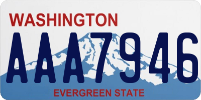 WA license plate AAA7946