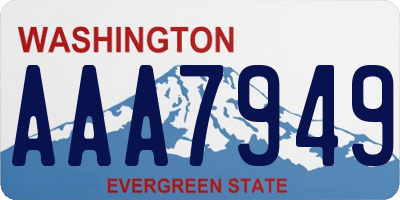 WA license plate AAA7949