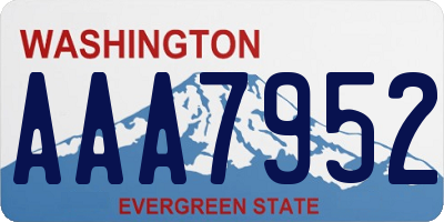 WA license plate AAA7952