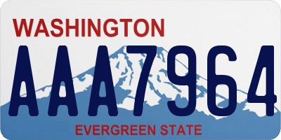 WA license plate AAA7964