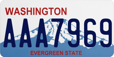 WA license plate AAA7969