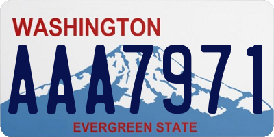 WA license plate AAA7971