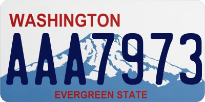WA license plate AAA7973