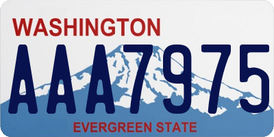 WA license plate AAA7975