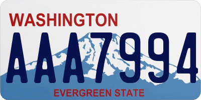 WA license plate AAA7994