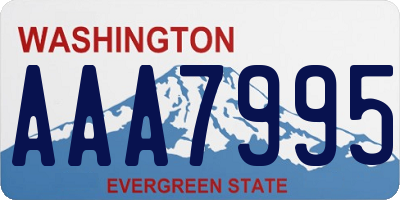 WA license plate AAA7995