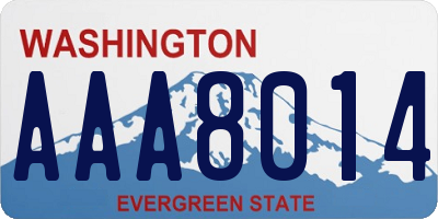 WA license plate AAA8014
