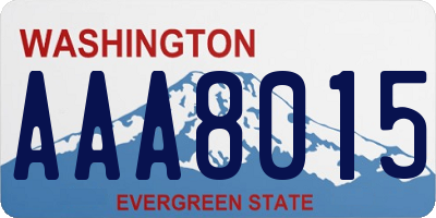 WA license plate AAA8015