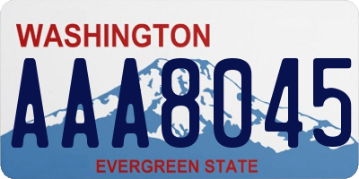 WA license plate AAA8045