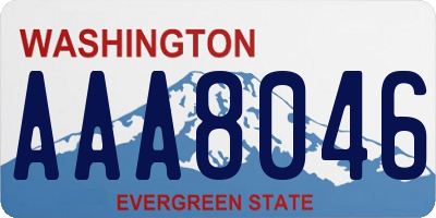 WA license plate AAA8046