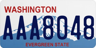 WA license plate AAA8048