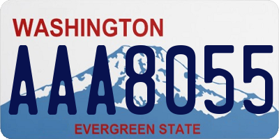 WA license plate AAA8055