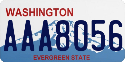 WA license plate AAA8056