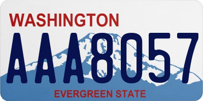 WA license plate AAA8057