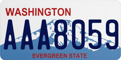 WA license plate AAA8059